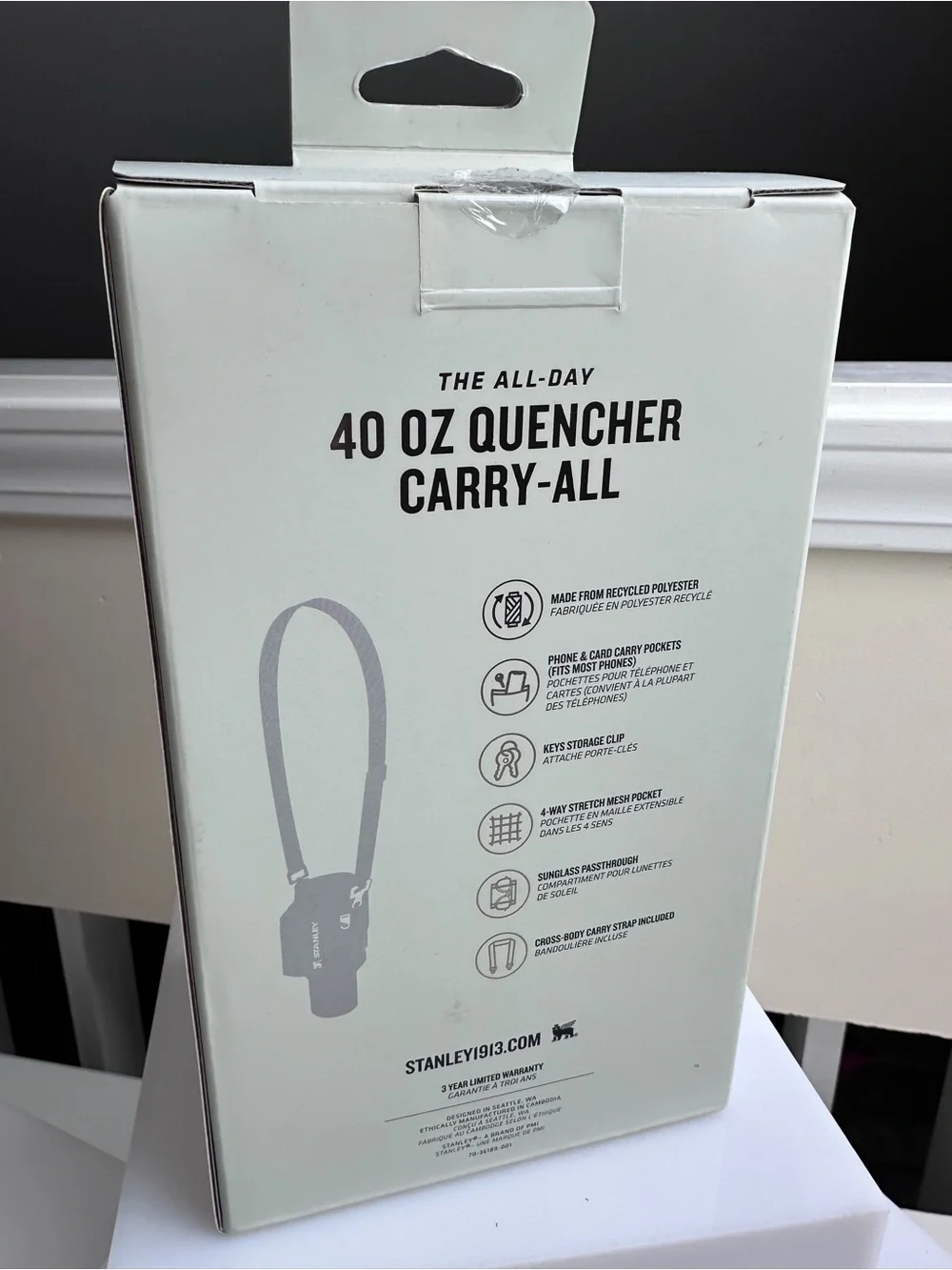 Stanley The All Day 40 oz Quencher Carry All NIB Rose